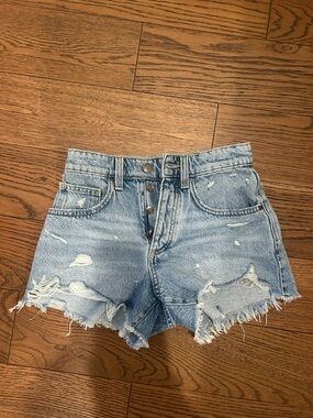 Cotton On Light Blue Distressed Denim Cutoff Shorts